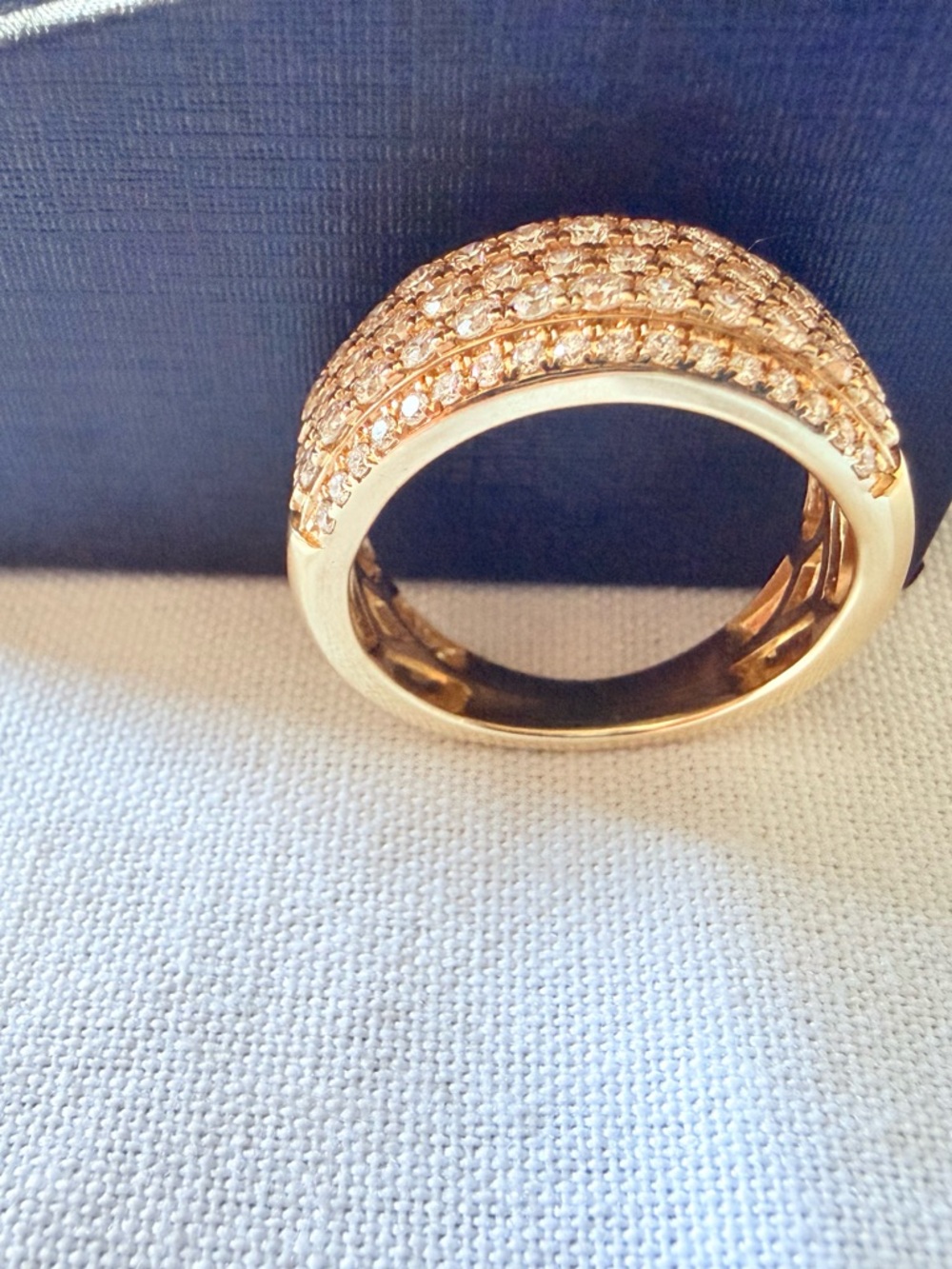 Kay Jewelers Gold-Tone Multi-Row Pavé Crystal Band - Picture 4 of 5